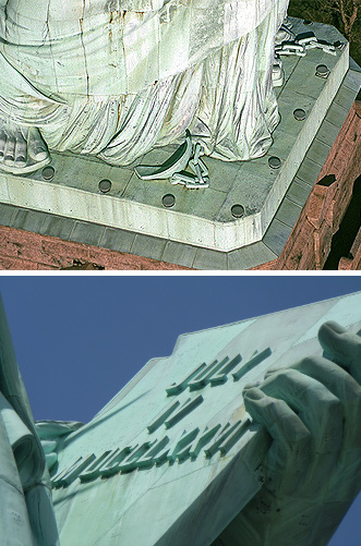 Detales de la Estatua de la Libertad